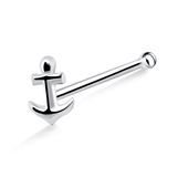 Anchor Shaped Silver Bone Nose Stud NSKD-850